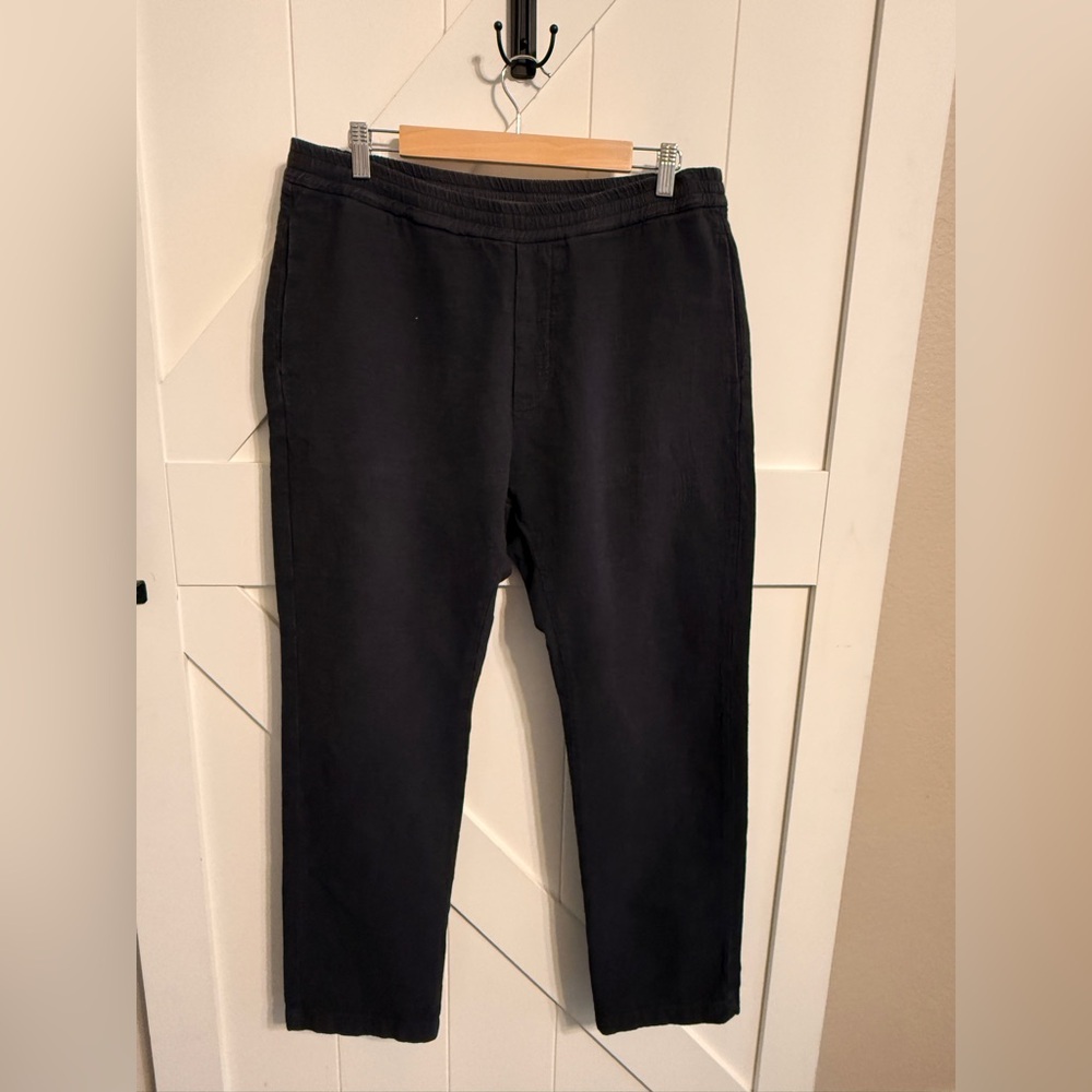 BARENA Venezia Pants Drawstring Waist Dark Charcoal Grey/Black Size 50 Italy